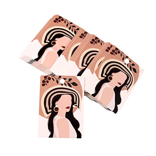Cartes de boucles d'oreilles en papier cartonné présentoir bijoux 100 pièces