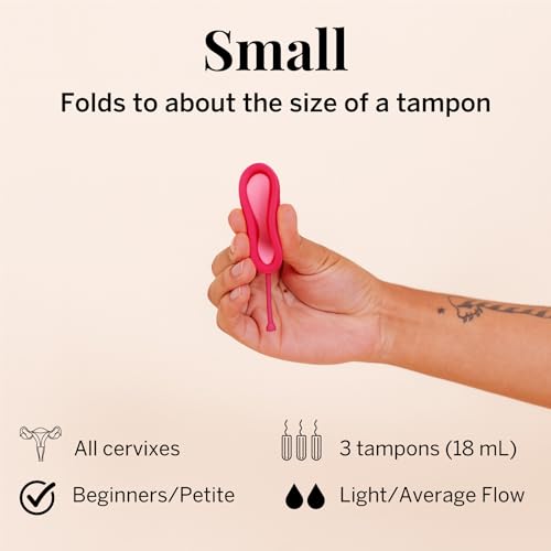 Image of Pixie Menstrual Disc for Feminine Care - Ranked 1 for Best Tampon Alternative Period Disc - 100% Medical-Grade Silicone - Removes Like a Tampon - Wear 12 Hours - Capacity of 3 Tampons (Small)