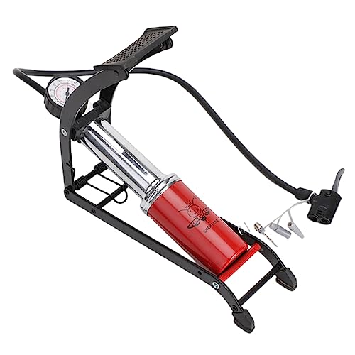 HOLIDYOYO Portable High Pressure Foot Pump Mini Inflator with Pressure Gauge for Bikes Cars and Balls Slip Pedal for Stability Durable Design for Use