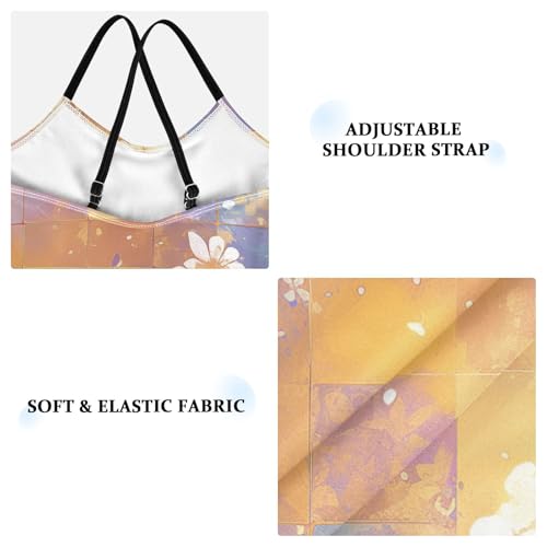 KLL Retro Checker Board Groovy Flower Oil Painting Toddler Girl 1 Piece Swim Suit Summer Swimming Suits Adjustable3