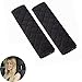 Cojín para cinturón de seguridad, 1 par de, extraíble y lavable, ideal para cinturón de seguridad, mochila, (Black)