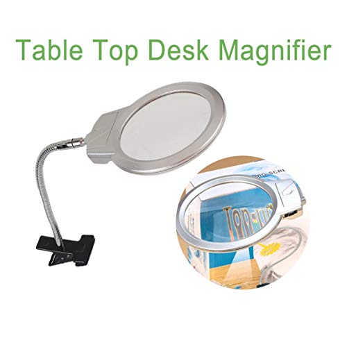 Clip On Desktop Illuminato Lente d'ingrandimento