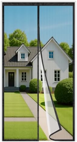 4UMOR Moustiquaire Porte Fenêtre 90x220cm, Rideau Porte Magnétiqu...