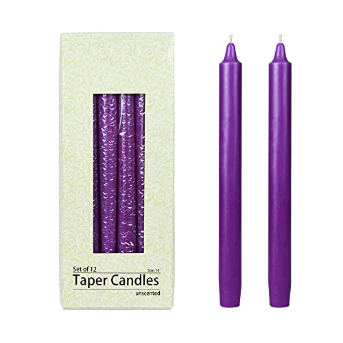 Zest Candle 10 Inch Purple Straight Taper Candles