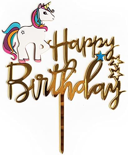 Unicorn Happy Birthday Cake Topper Unicorn Party Cake Topper Birthday Unicorn Cake Decoration
