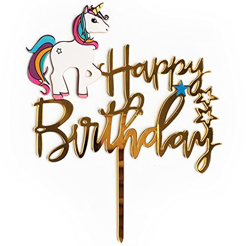 Unicorn Happy Birthday Cake Topper Unicorn Party Cake Topper Birthday Unicorn Cake Decoration #TOP3