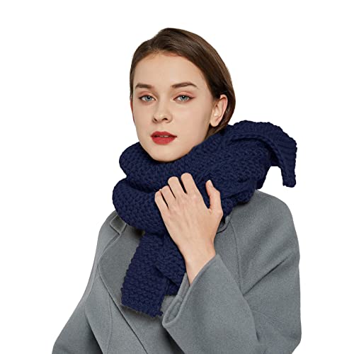 Surblue Winter Chunky Knit Scarf Warm Thick Wrap Pattern Long for Men and Women for Outdoors2