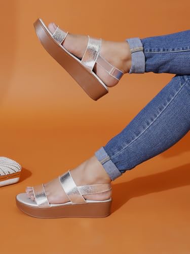 Image of TRYME Fabulous Platform Heel Sandals Perfect for Every Occasion, Elegant & Fancy Wedges Heels Sandals For Womens & Girls