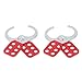 2PCS Lockout Tagout Hasp 1.5 Inch Industrial 6 Hole Galvanized Steel 10.5mm Diameter Hole Lockout Hasp