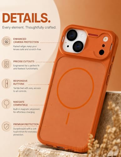 Image of for iPhone 13 Case, Matte iPhone 13 Back Cover, Shockproof Drop Protection Compatible for Magsafe
