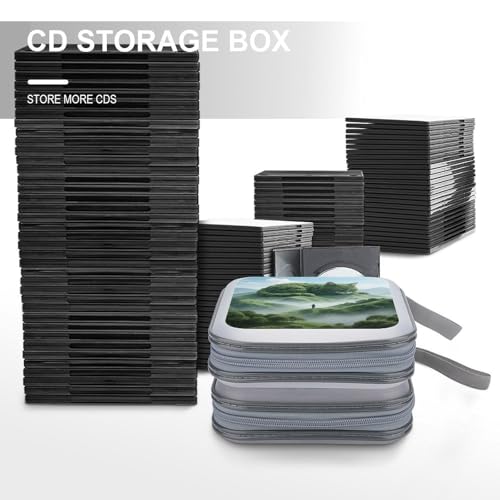 Range CD/DVD 40 compartiments fermeture éclair plastique maison et voyage