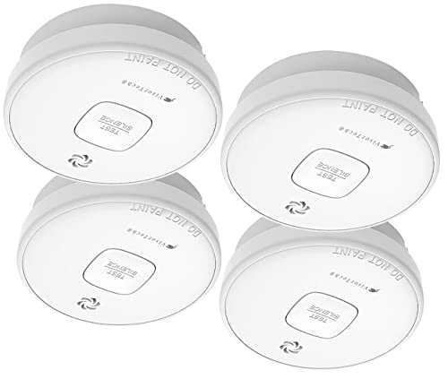 VisorTech Rauchmelder VDs: 4er-Set fotoelektrische Rauchwarnmelder mit 10-J.-Batterie, 85 dB, VDs (Rauchmelder 10 Jahres Batterie, 10Jahre, Fotoelektrischer)
