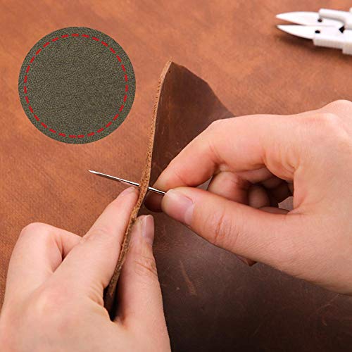 Jupean Waxed Thread, 150M /164Yards Red Leather Waxed Thread, Leather Sewing Thread, Hand Stitching Thread For Hand Sewing Leather, Bookbinding, And Beginners Leather Craft Diy #TOP5