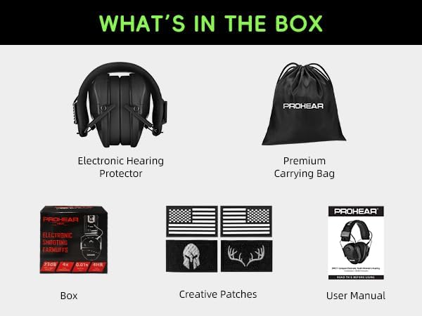 PROHEAR Youth Electronic Ear Protection 23dB NRR Slim Fit Sound Amplification Noise Compression Compact Design Gun Range Shooting Hunting Tactical Use - Image 5