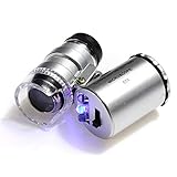 Producto de alta calidad. Desconocido Lupa de microscopio PassBeauty con Mini Bolsillo, LED, 60 aumentos