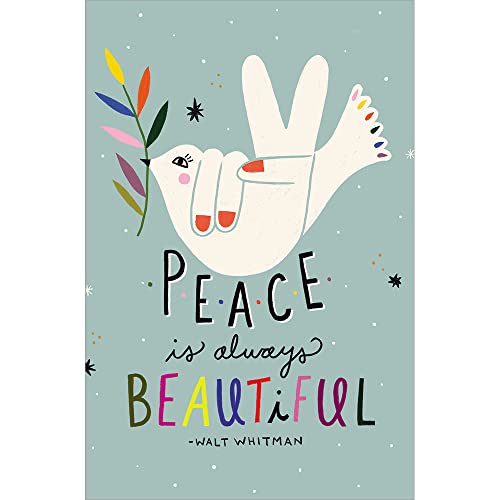 Image of Tree-Free Greetings - All Occcasion Cards - 12 Cards + 12 White Envelopes - Made in USA - 100% Recycled Paper - 4 inchx6 inch - Beautiful Peace (FS54553)