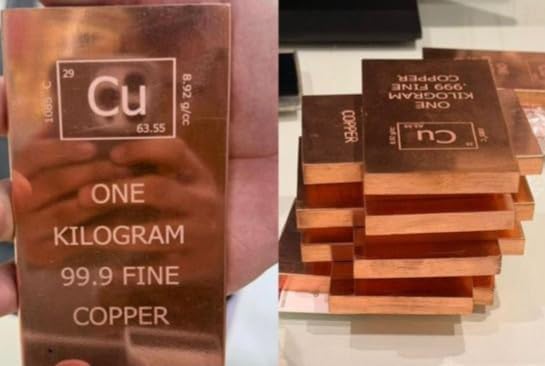 Image of 1kg Pure Copper Bar 99.9% Fine | 1000g Solid Bullion Block | Investment, Vastu, Industrial Raw Material, Collecting, Casting & Decorative Use