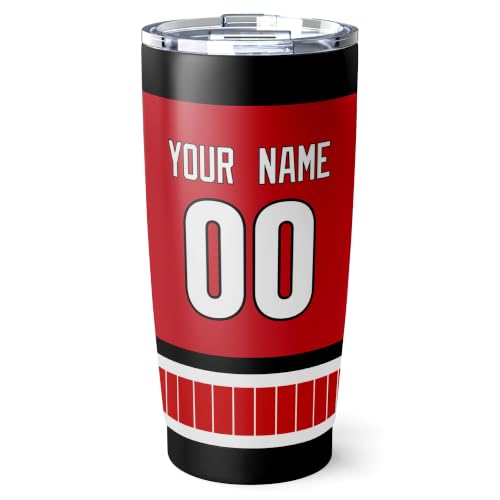 Image of ANTKING Carolina Tumbler 20oz Custom Name Number Travel Mug Gifts | Stainless Steel Insulated Coffee Cup for Men Women
