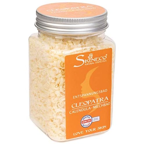 Skineco Milchbad Cleopatra | nachhaltiger Badezusatz mit Calendula & Ziegenmilch | Wohlfühlbad für empfindliche Haut | Entspannungsbad | Pflegebad | handgemachte Naturkosmetik | zur Hautpflege