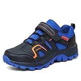 Voovix Kinder Sneaker für Jungen Wanderschuhe Mädchen Turnschuhe Trekkingschuhe Kinderschuhe Sportschuhe Laufschuhe Sneaker Outdoorschuhe Blau31