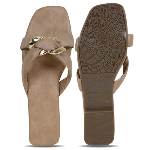 Image of IndieStide Heel Casual Flip Flops Slippers For Girls Women, Comfortable cushioned Chappals