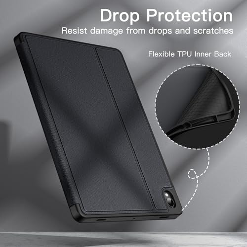 Image of JETech Cover Case for Samsung Galaxy Tab S11 with S Pen Holder, Slim Folio Stand Protective Tablet Cover, Multi-Angle Viewing, Auto Sleep /Wake (Black)