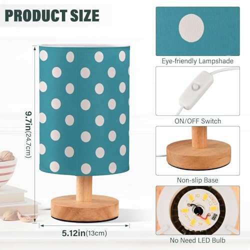 Lámpara de mesa infantil LED Cartoon Dot azul miniatura 3
