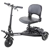 3 Wheel Electric Mobility Scooter with Seat for Adults & Seniors - 200W Motor 5.6 MPH Max Speed 36V Battery 8' Honeycomb Tires Dual Brake System Removable Folding Seat (#2 EM11 - - Black)