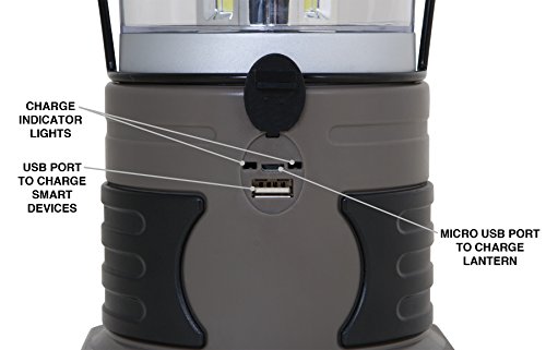 ATAK 403 Rechargeable 1000 Lumen COB LED Lantern for Outdoor or Emergency Lighting, Black/Grey - Thumbnail 2