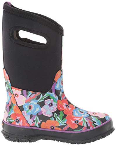 Image of BOGS Girl's Classic Water Pansies (Toddler /Little Kid /Big Kid) Black Multi 4 Big Kid M