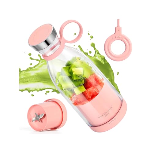 Portable Blender 350 ml Fashion Portable Blender for Shakes and Smoothies Magnetic USB Fast Charge Mini Bottle for Travel Outdoor Gym Office
