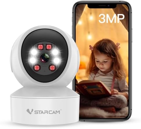 VSTARCAM Security Indoor Camera Wireless WiFi with Phone app, Recording,2-Way Audio for Child Home Office pet Dog cat, LED Light, Color Night Vision