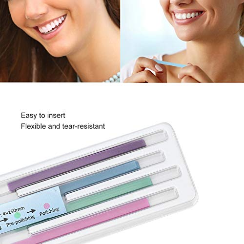 Nikou Zahn Schleifpapier, 60 Stück Zahnschleifpapier Dental Schleifstreifen Schleifbänder, Polieren Interdental Glänzende Oberfläche Konturierwerkzeug zum Polieren von Zähnen