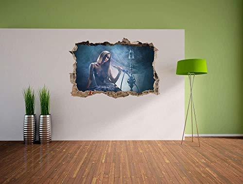 3D Wandtattoo Mauerloch Wandsticker Wandaufkleber Durchbruch selbstklebend Schlafzimmer Wohnzimmer Kinderzimmer - Frau… – Bild 2