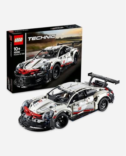 LEGO 42096 Technic Porsche 911 RSR, Set Voiture de Course Détaillée à Construire, Modèle de Collection pour Adultes