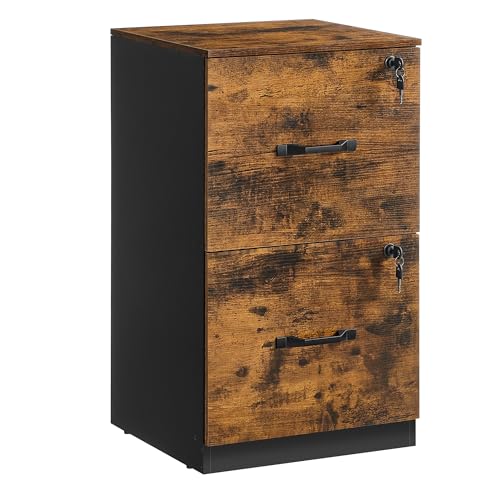 Image of VASAGLE 2 Drawer File Cabinet with Locks, for A4, Letter Sized Documents