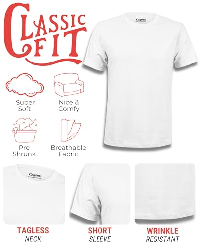 Image of Kingsted T-Shirts for Men Pack - Royally Comfortable - Super Soft Premium Fabric - Well-Crafted Classic Tee