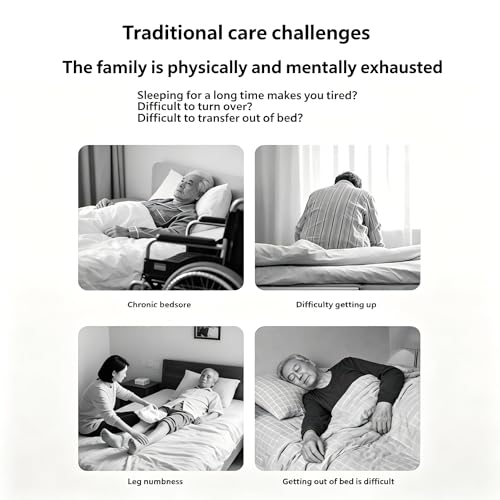 UdaCa Homecare Rotating Nursing Bed, Wooden Rotates Hospital Medical Bed, Fully Electric 90° Turning Chair Beds with Mattress, Adjustable Backrest Leg Height for Seniors & Disabled,Rotated Left - Image 8