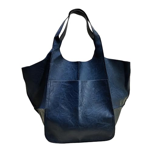 Bolso Tote de cuero sintético retro para mujer, gran capacidad miniatura 1