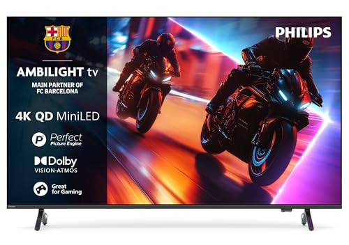 PHILIPS Ambilight TV The Xtra 75MLED910 Mini LED 4K Smart TV - 75 Inch Display with P5 Perfect Picture Engine, Ultra HD, Titan OS, Dolby Vision and Dolby Atmos Sound PHILIPS Ambilight TV The Xtra 75MLED910 Mini LED 4K Smart TV - 75 Inch Display with P5 Perfect Picture Engine, Ultra HD, Titan OS, Dolby Vision and Dolby Atmos Sound