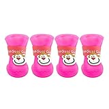 tinysiry Pet Shoes, Cartoon Monkey Pattern Waterproof Anti-Slip Adjustable Dog Cat Rain Boots, Soft