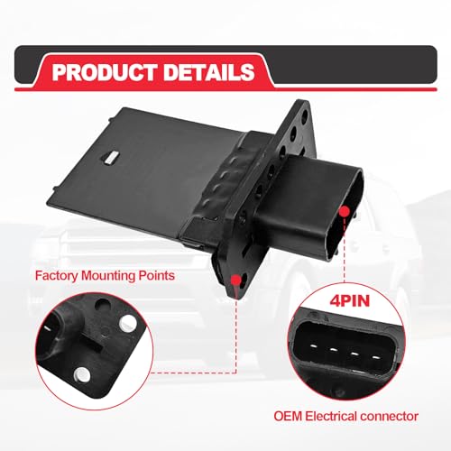 Image of HVAC Blower motor resistance Compatible with Ford Expedition Escape F150 F250 F350 Super Duty Mustang Lincoln Mark LT Mercury Mariner Replace OE 3F2Z-18591-AA