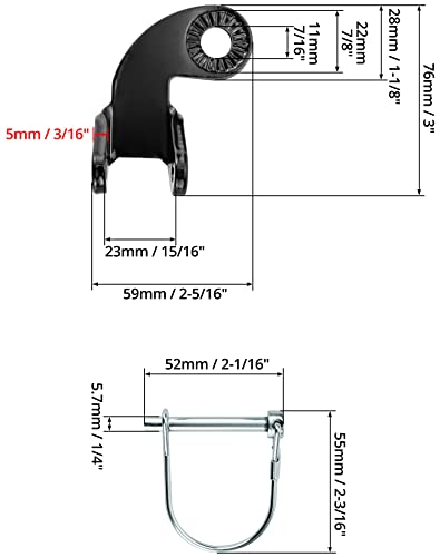 QWORK® Fahrradanhänger Kupplung Fahrradanhänger Kupplung Langlebiger Fahrradbefestigungsadapter aus Stahl für die meisten Fahrräder