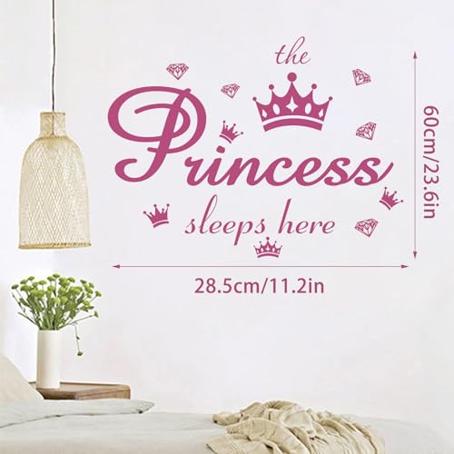 Vinilo decorativo para pared princesa rosa 28.5 x 60 cm miniatura 2