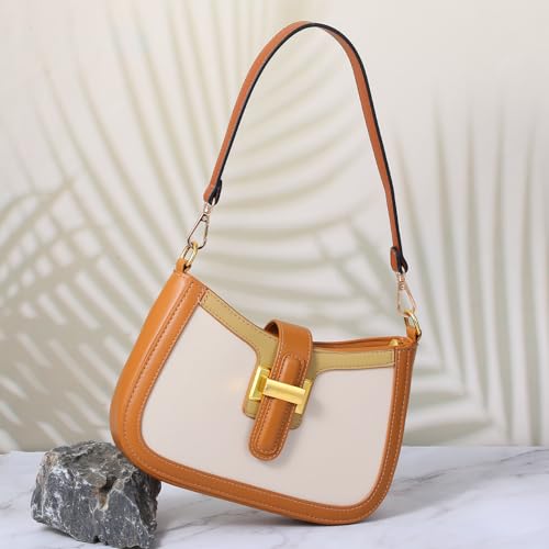 GEEHUA Brauner Taschengurt, 19 Zoll PU Taschenriemen Schultergurt Für Taschen Henkel Für Taschen Henkel Für Taschen Aus Ersatz Mit Drehverschlüssen Für Geldbörse Tragetasche Umhängetasche(Braun)