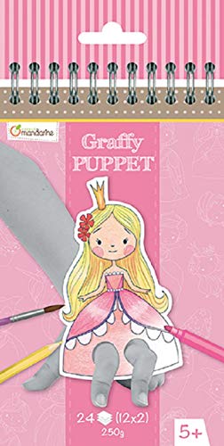 Avenue Mandarine Graffy De &Quot;Diseño De Princesas De Príncipes Y Color Su Propio Marionetas De Dedo (Negro/Blanco)