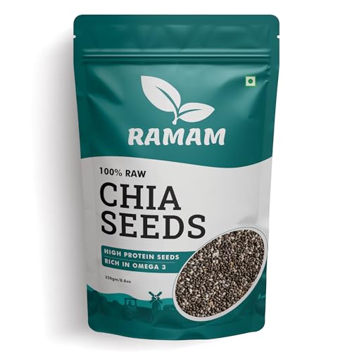 Image of Ramam Chia & Flax Seeds Combo 250g Each | 100% Natural Raw Seeds For Eating | High Dietary Fiber & Protein | Rich in Magnesium, Omega 3| Gluten Free | Manage Cholesterol level |