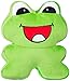 Brandsseller Cuscino di peluche per bambini, imbottito con sfere di polistirolo, diverse forme (rana)