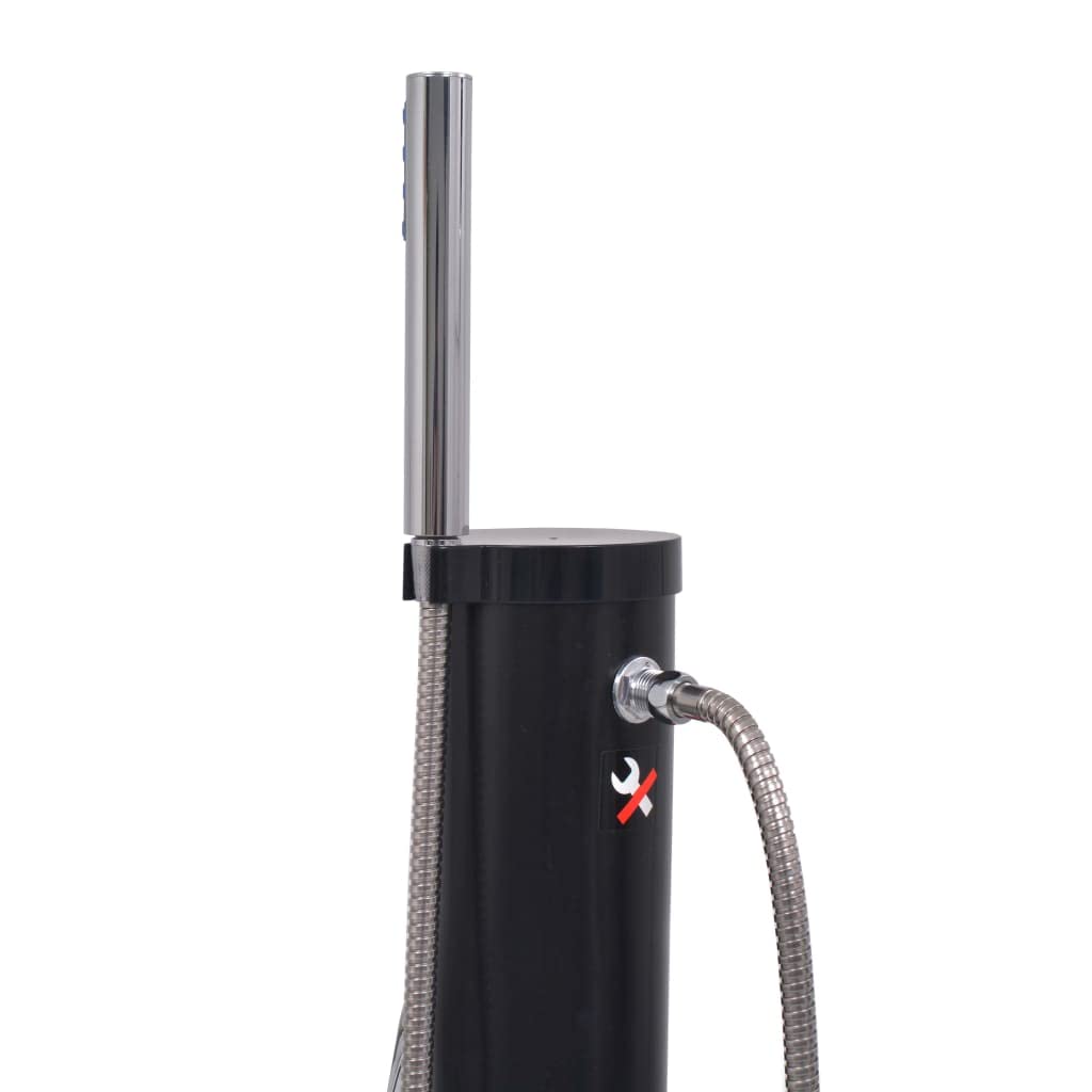 Doccia Solare 8L PVC Acciaio, Colore Articolo: Nero