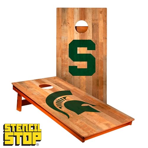 Plantilla Block S de Michigan State para pintar logotipos sin manchas ni imperfecciones 6